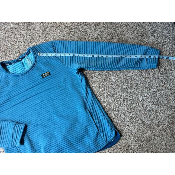 L.L. Bean Ribbed Shirt/Sweatshirt, Women's XL, Blue pull over w/ Pockets - Picture 4 of 11